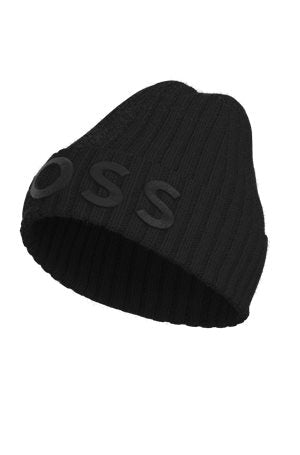 BLACK // KNITTED BEANIE LARA_HAT