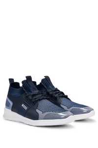 DARK BLUE // LACE-UP TRAINERS EXTREME_RUNN_KNIT_N