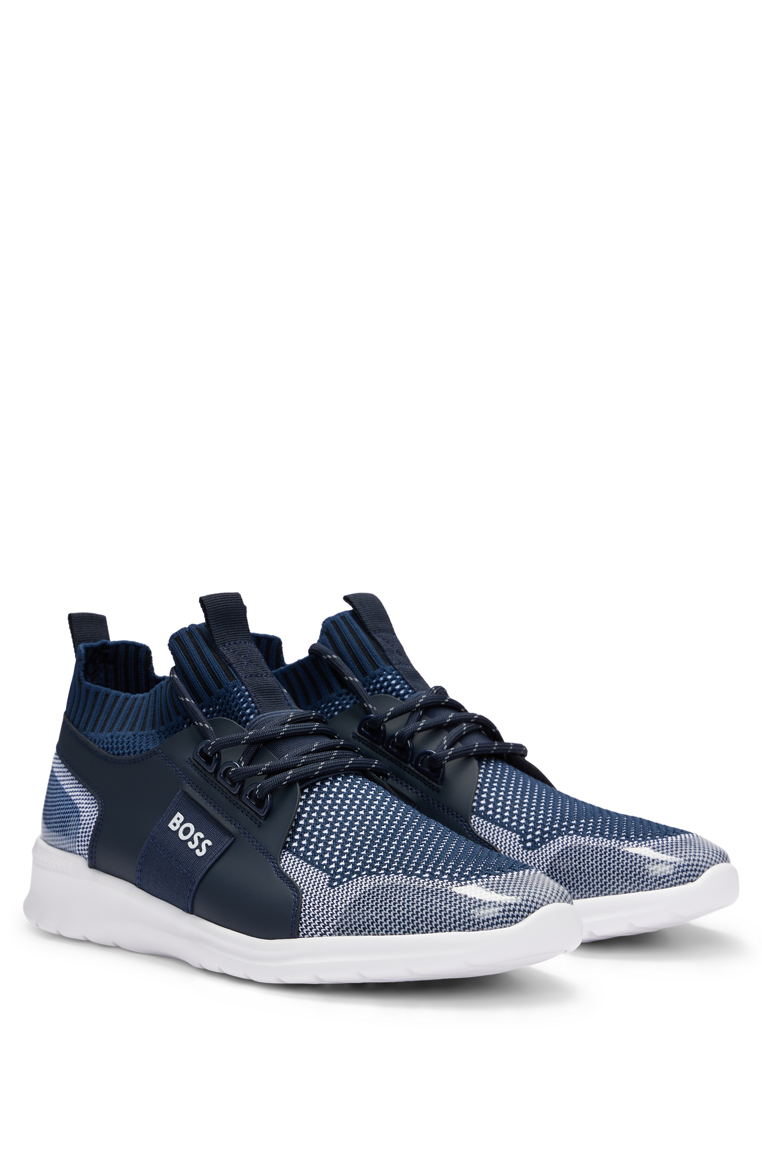 DARK BLUE // LACE-UP TRAINERS EXTREME_RUNN_KNIT_N
