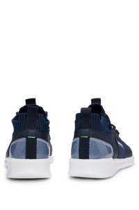 DARK BLUE // LACE-UP TRAINERS EXTREME_RUNN_KNIT_N
