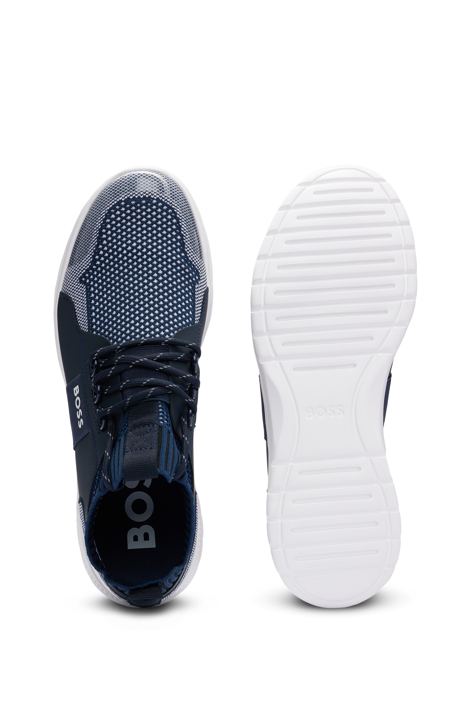 DARK BLUE // LACE-UP TRAINERS EXTREME_RUNN_KNIT_N