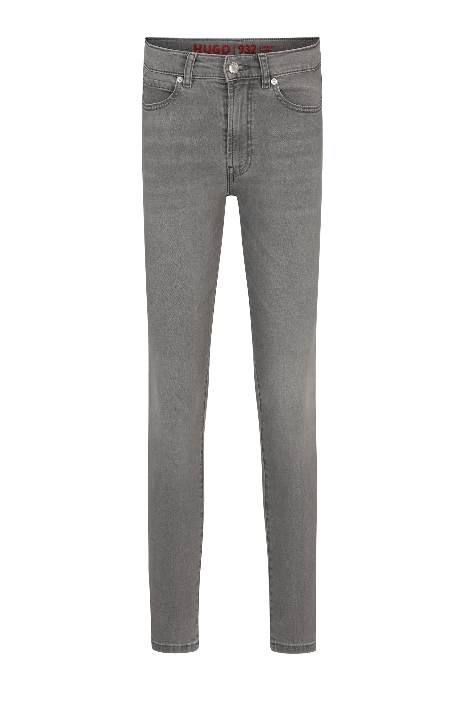 Jean extra slim à boutons et zip - Medium Grey
