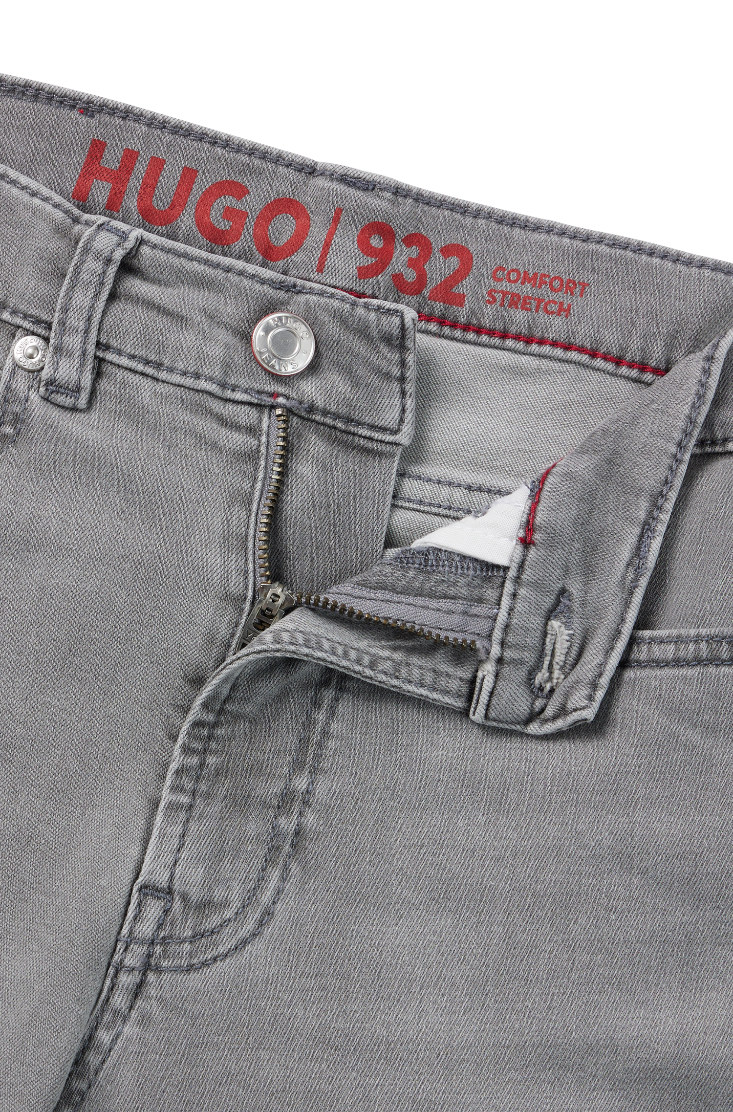 Jean extra slim à boutons et zip - Medium Grey
