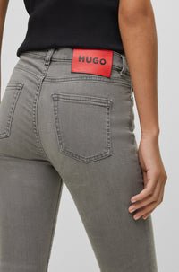 Jean extra slim à boutons et zip - Medium Grey