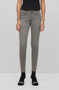 Jean extra slim à boutons et zip - Medium Grey