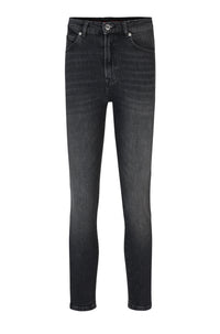 Jean slim à boutons et zip - Dark Grey