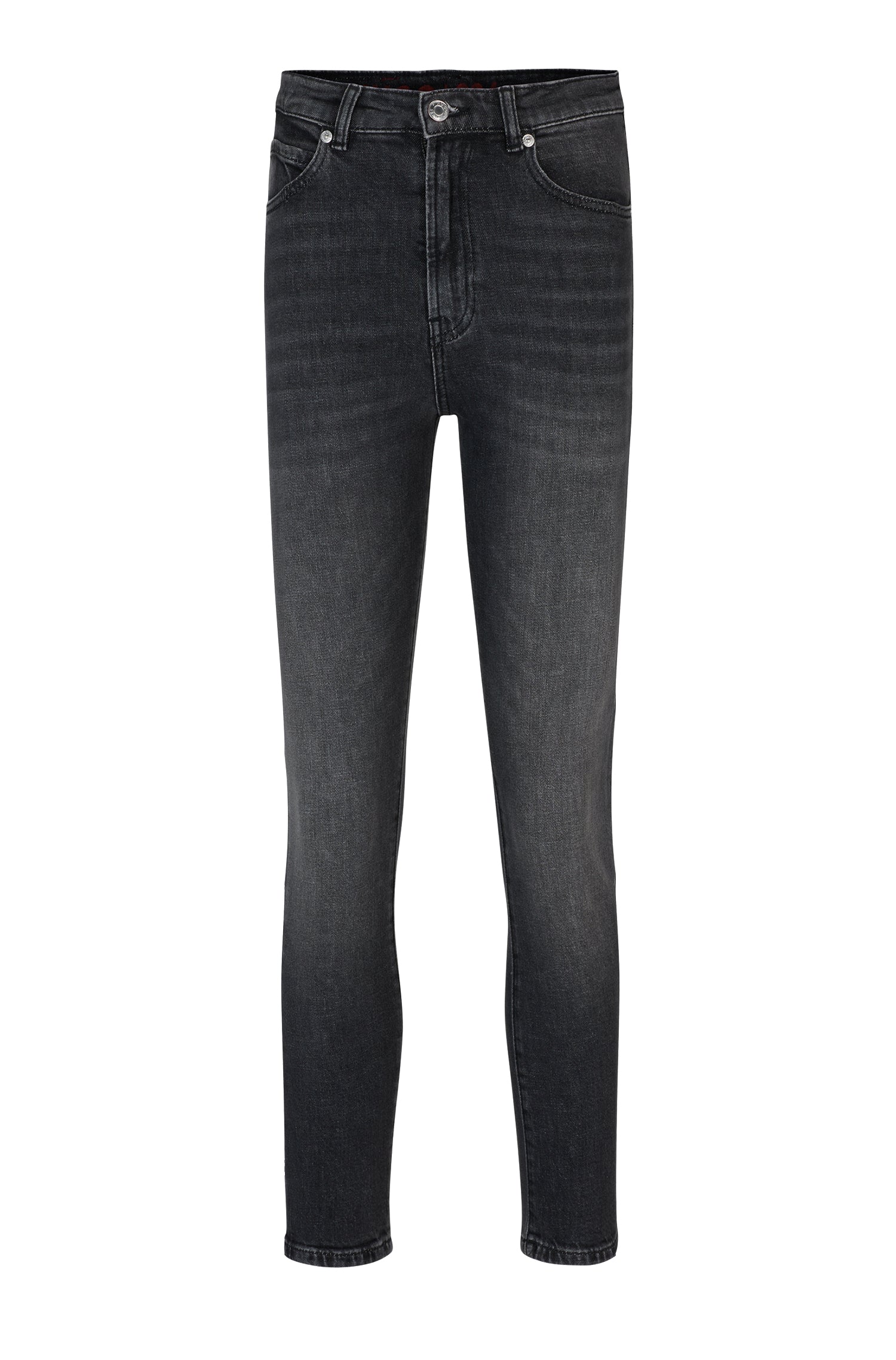 Jean slim à boutons et zip - Dark Grey