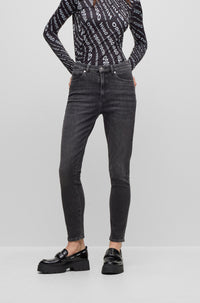 Jean slim à boutons et zip - Dark Grey