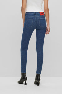 Jean slim à boutons et zip - Bright Blue