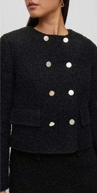 Jesetta wool blend jacket - Black