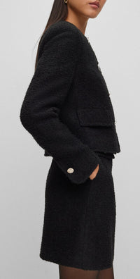 Jesetta wool blend jacket - Black