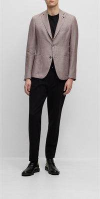 Hanry linen blazer - Dark Red