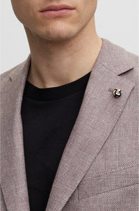 Veste de costume Hanry en lin & laine - Dark Red