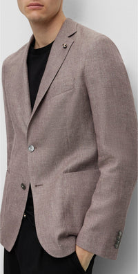 Hanry linen blazer - Dark Red