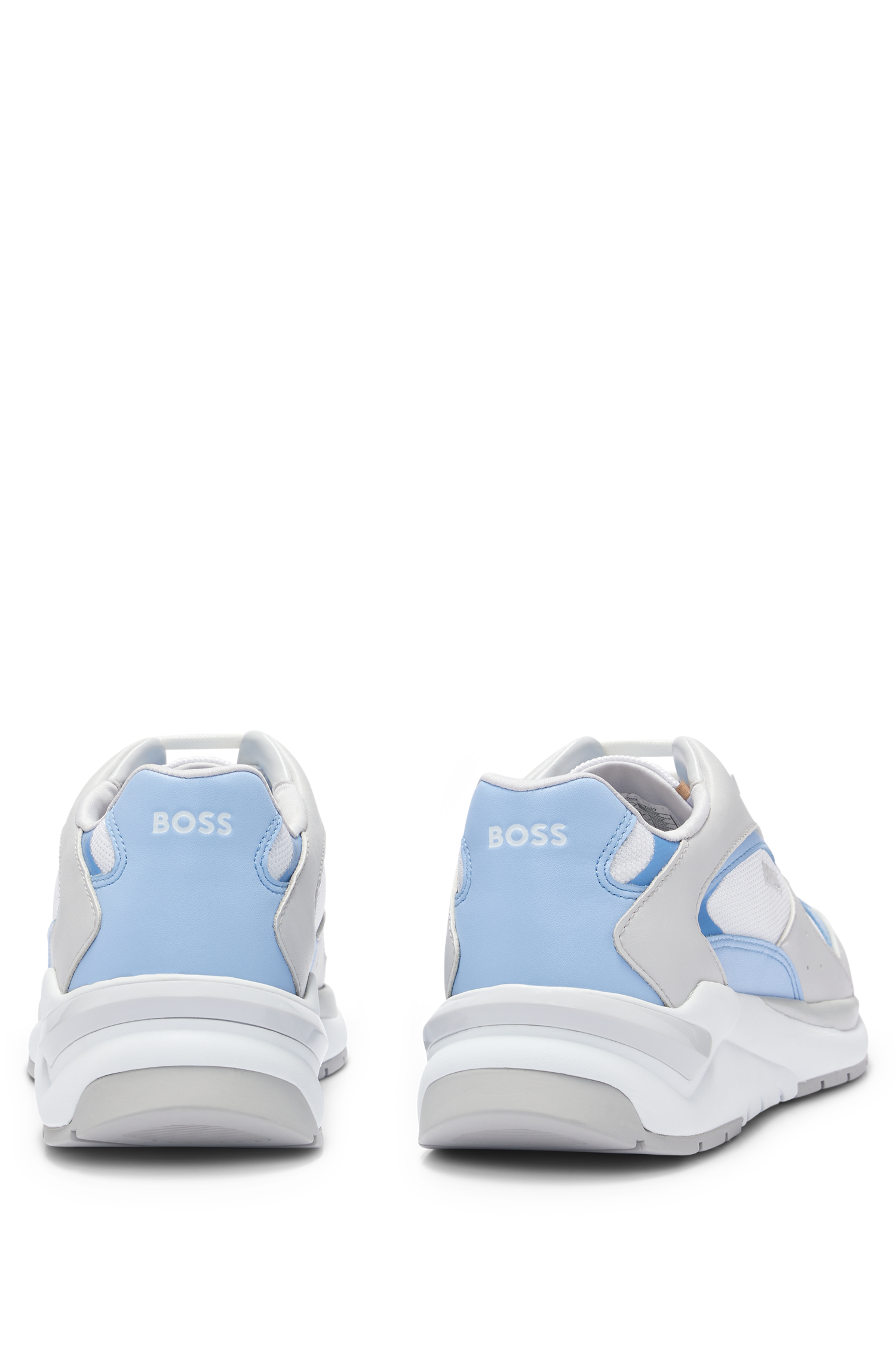 Skylar leather trainers - Open Blue