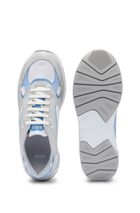 Skylar leather trainers - Open Blue