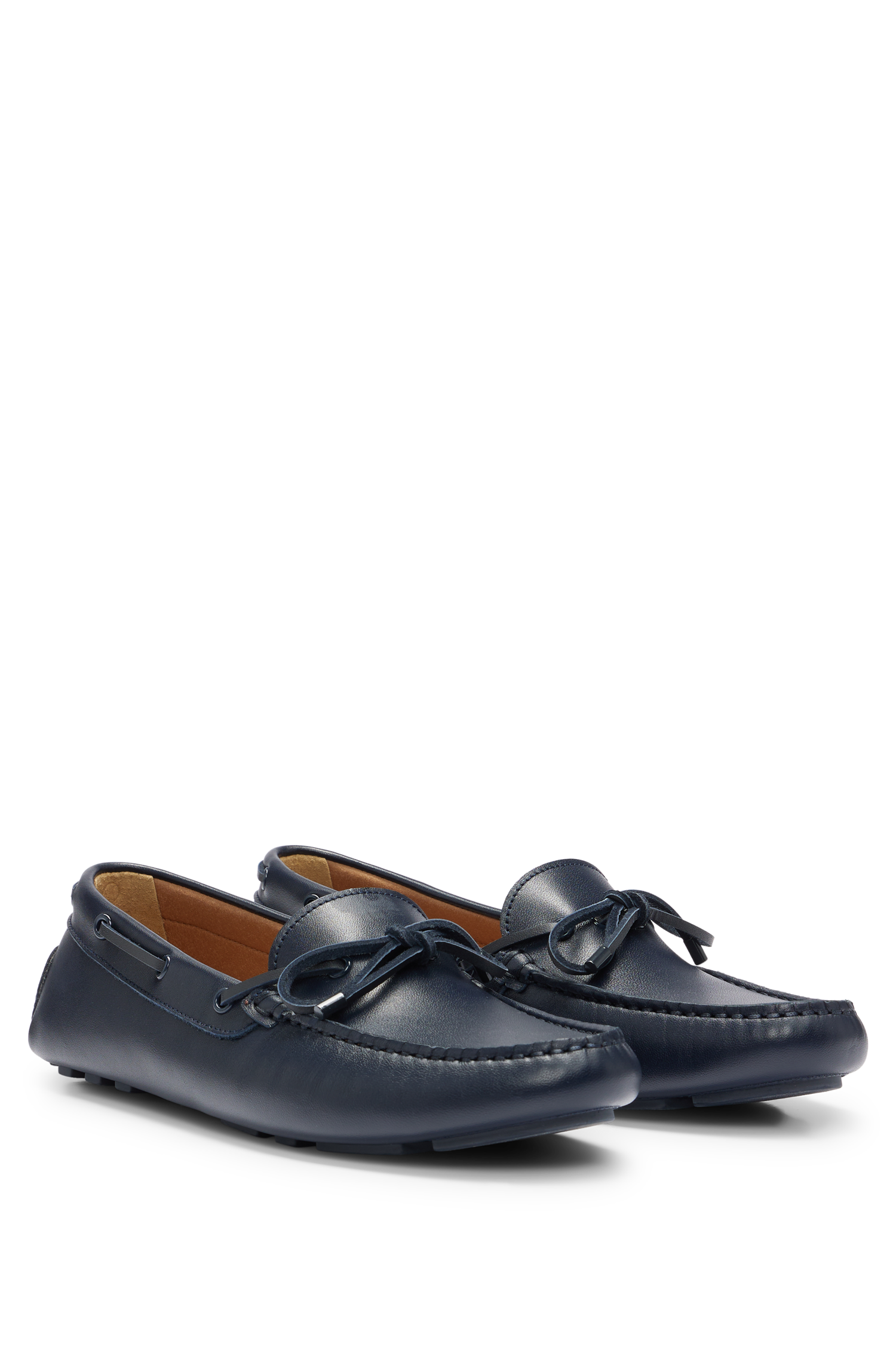 Eve leather loafers - Dark Blue