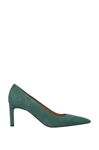 Janet leather court shoes - Open Green