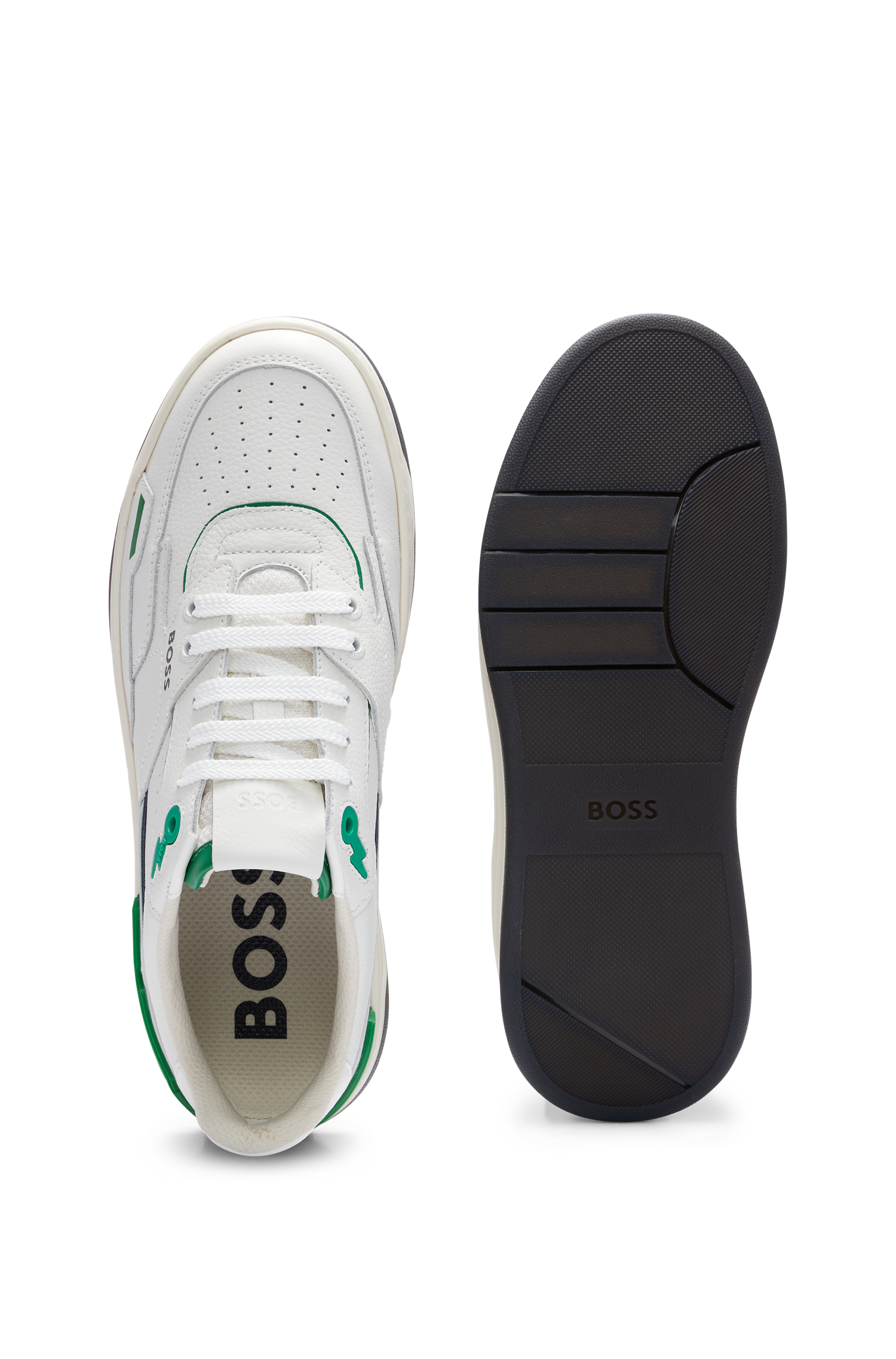 Baltimore leather trainers - Open White