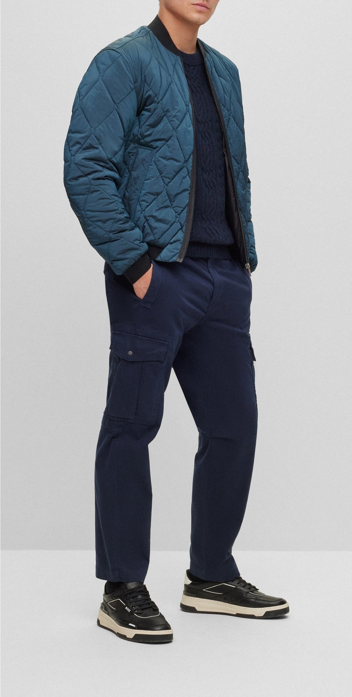 Kubiel jumper in wool - Dark Blue