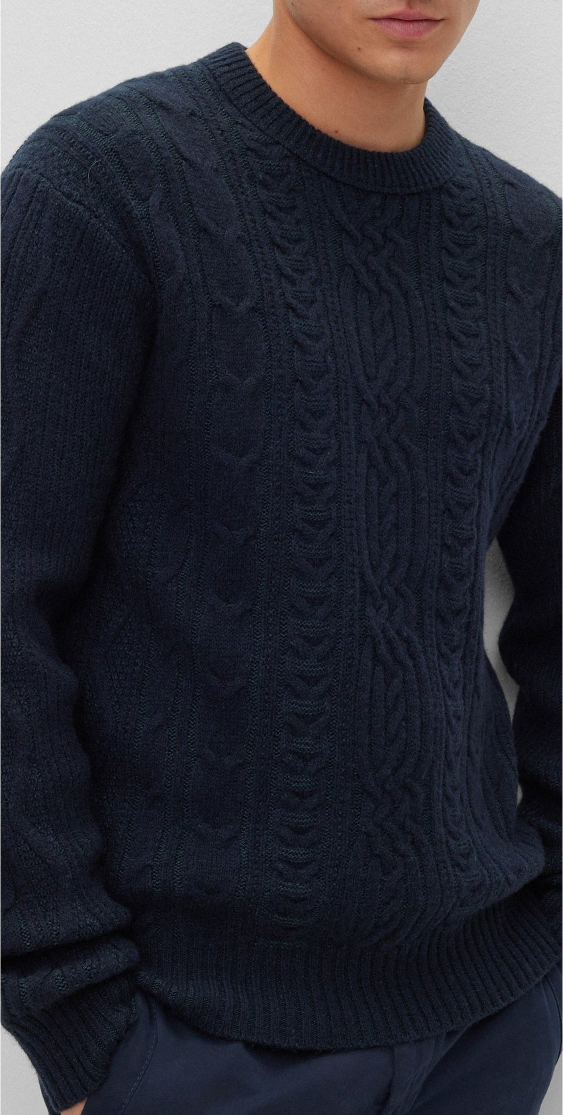 Kubiel jumper in wool - Dark Blue