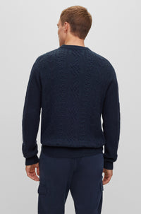 Kubiel jumper in wool - Dark Blue