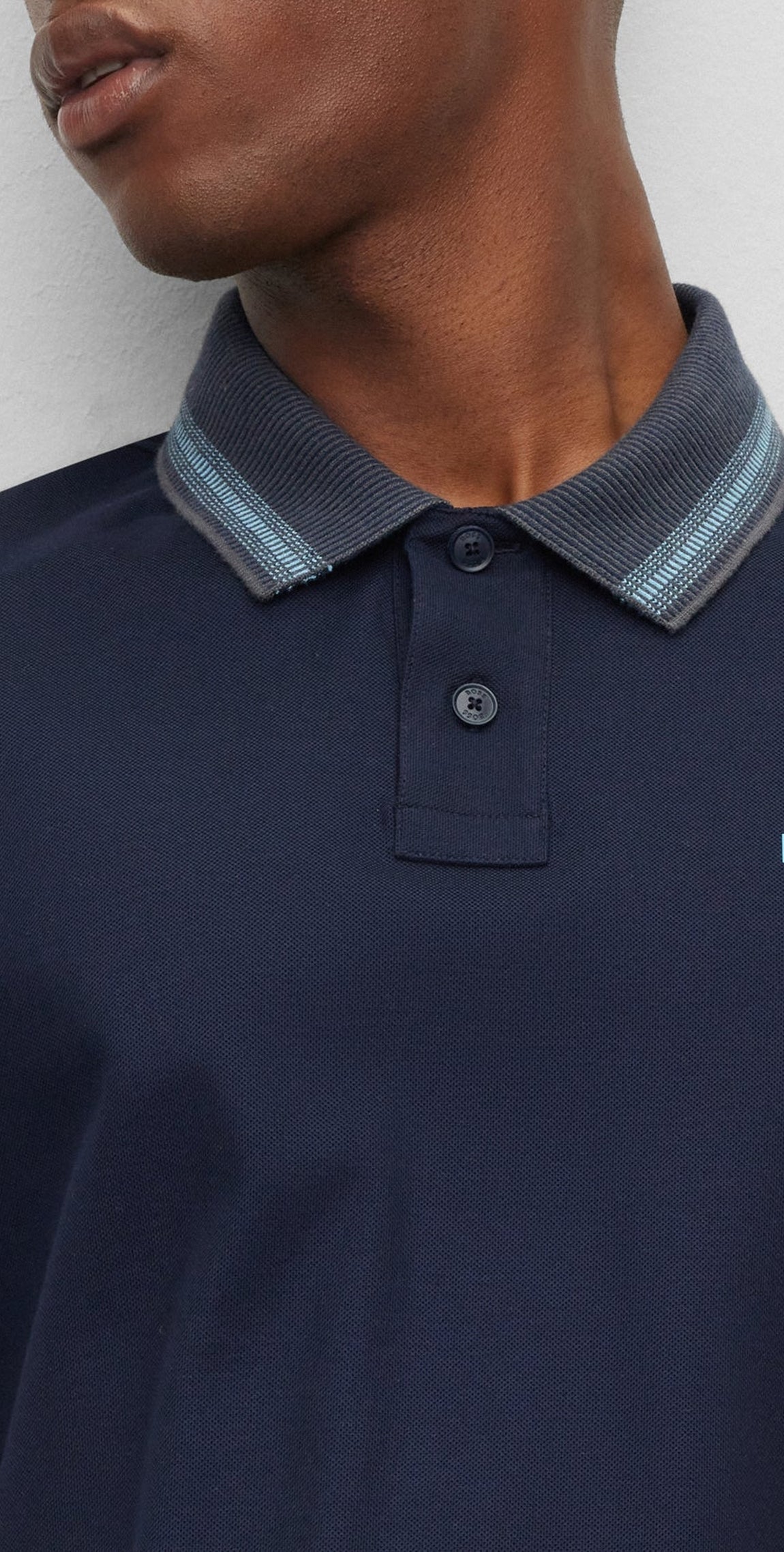 Peglitchknit polo shirt - Dark Blue