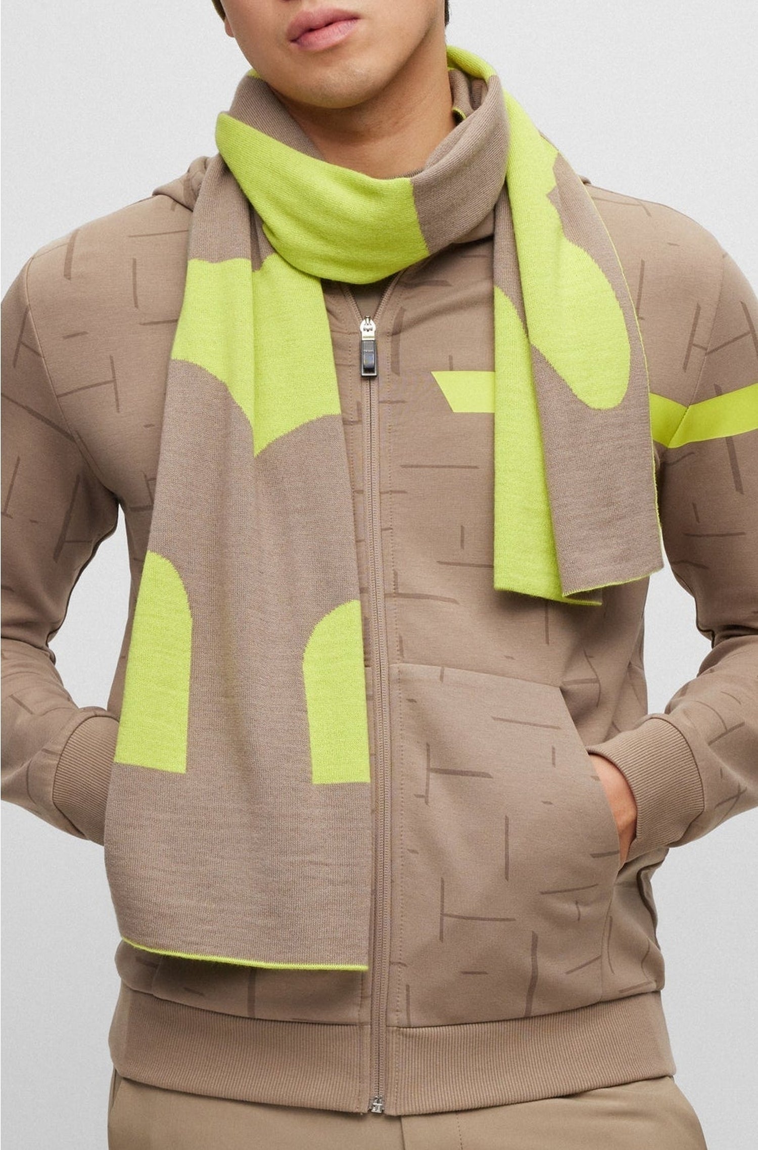 Wool scarf - Light & Pastel Green