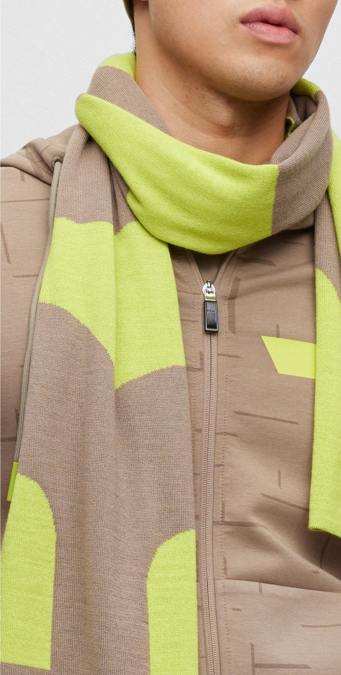 Écharpe en laine - Light & Pastel Green