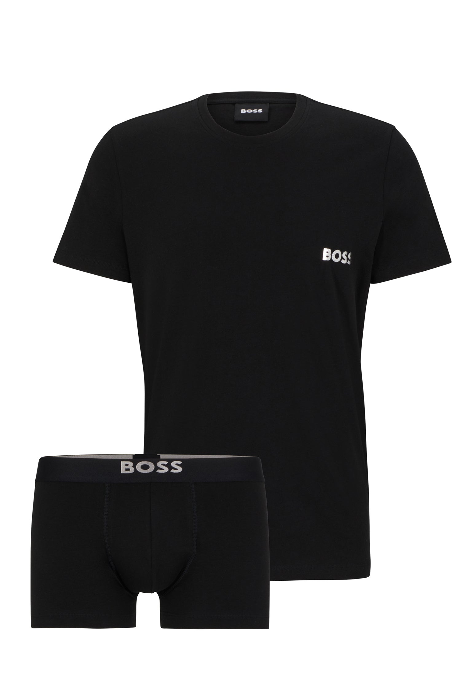 Ensemble t-shirt et boxer RN - Black