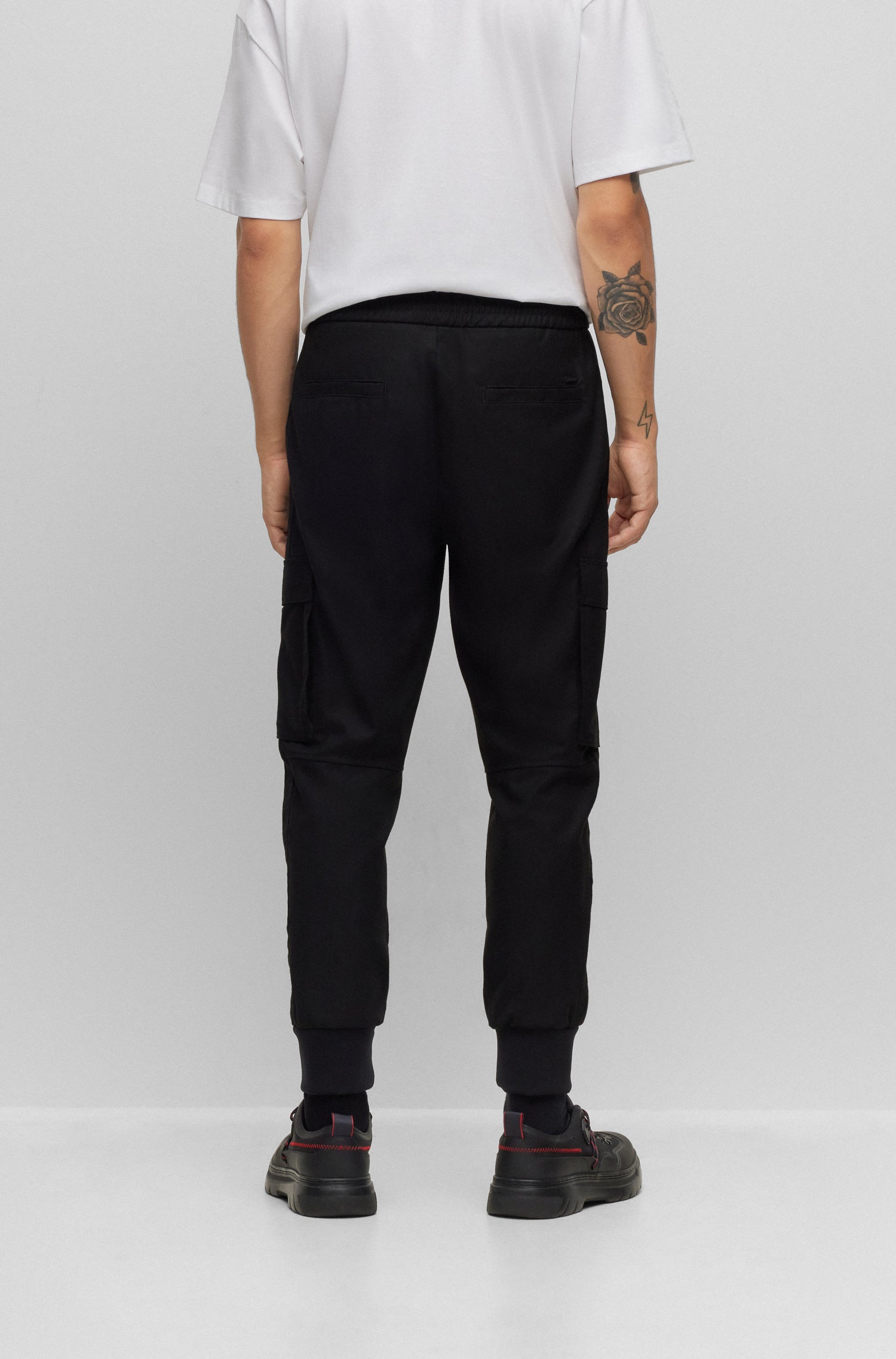 Glavin wool blend trousers - Black
