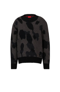 Oversized wool blend Sattiner jumper - Dark Grey
