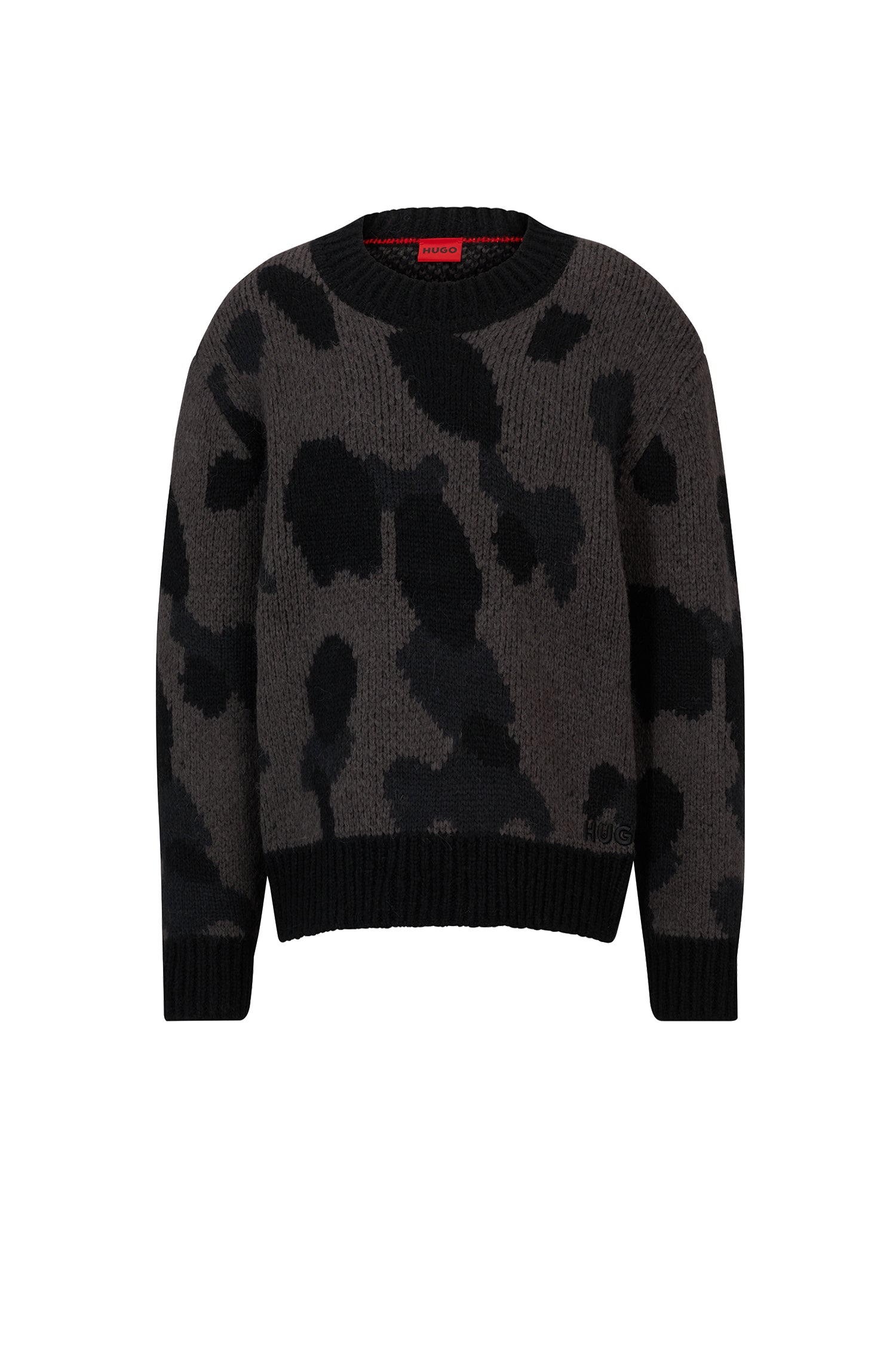 Oversized wool blend Sattiner jumper - Dark Grey