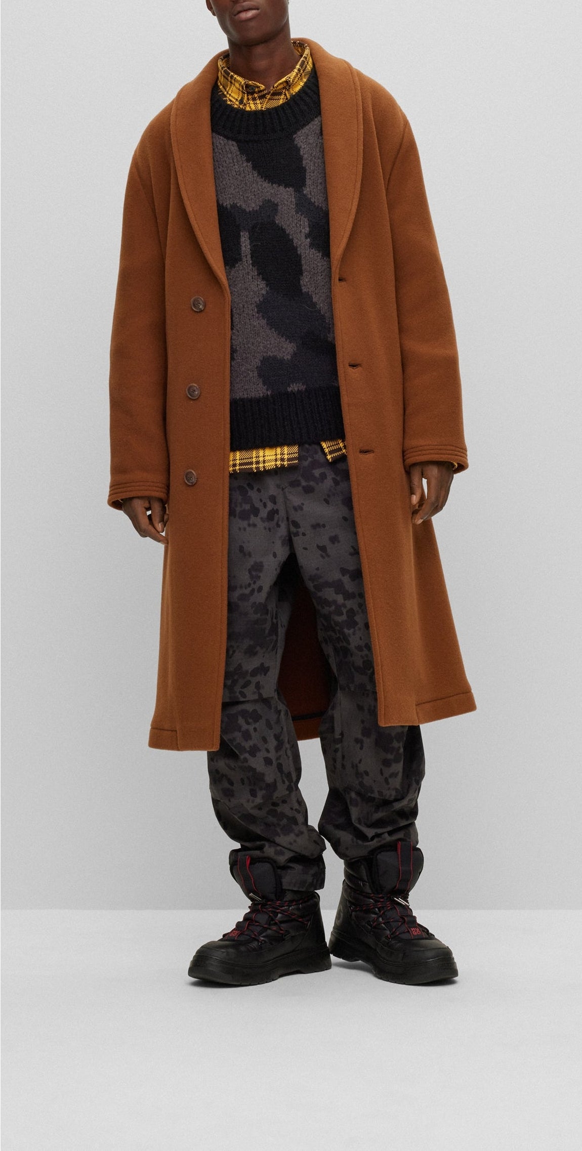 Oversized wool blend Sattiner jumper - Dark Grey