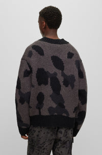 Oversized wool blend Sattiner jumper - Dark Grey
