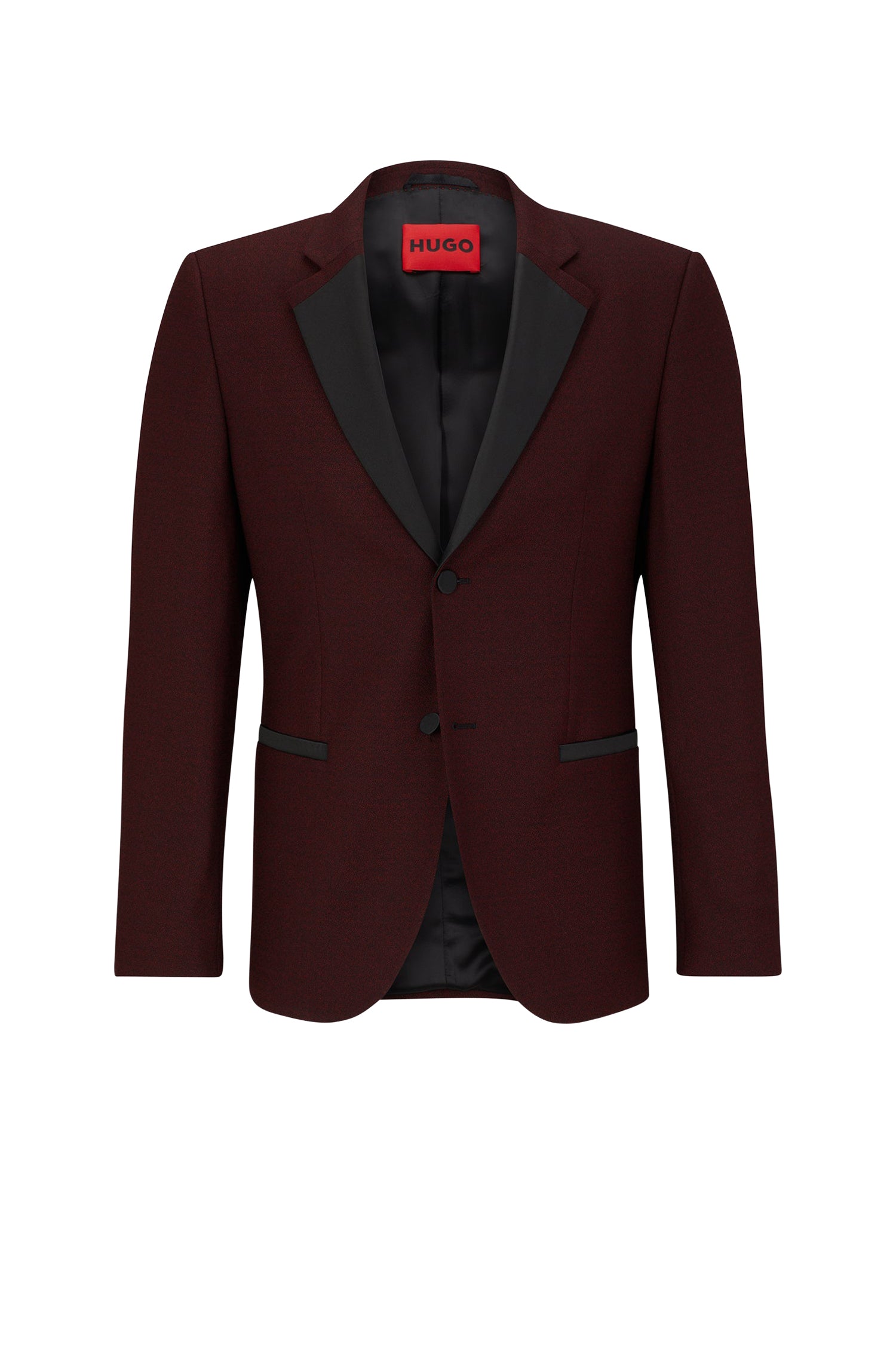 Veste de costume Henry en laine mélangée - Dark Red