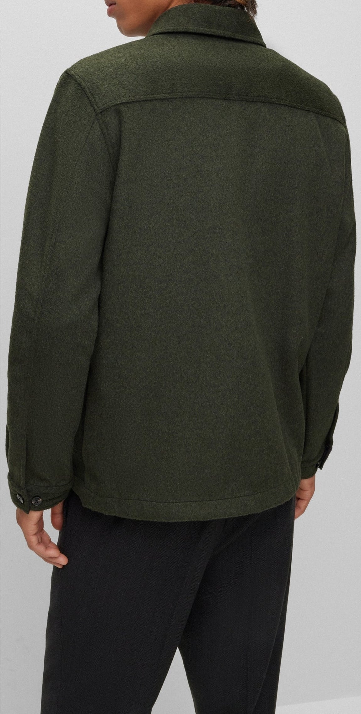 Chemise Enalu oversize en laine mélangée - Dark Grey