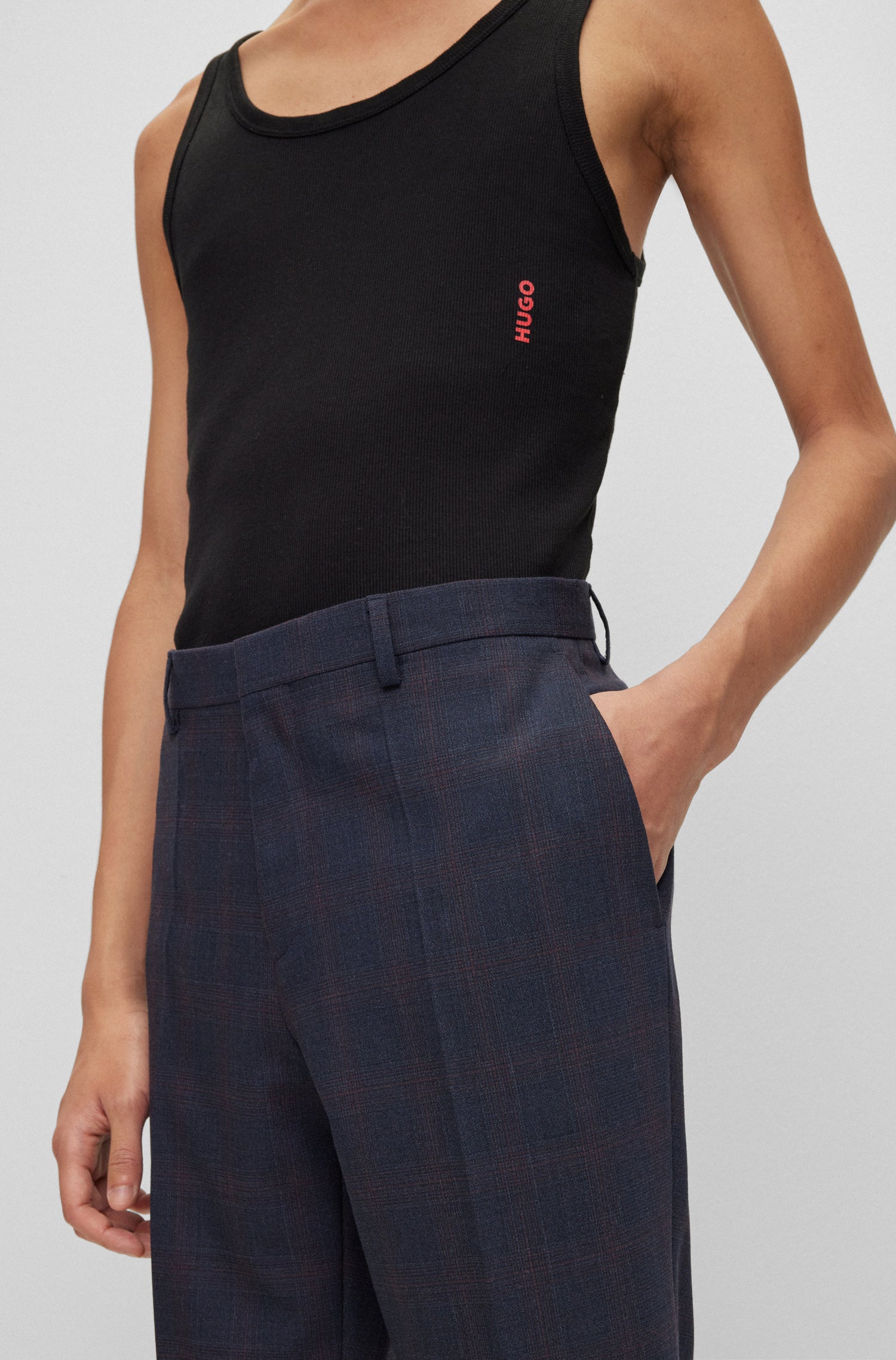 Getlin wool trousers - Dark Blue