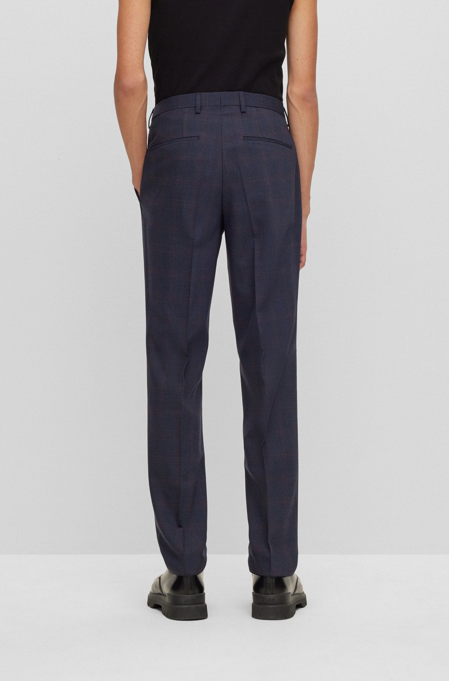 Getlin wool trousers - Dark Blue