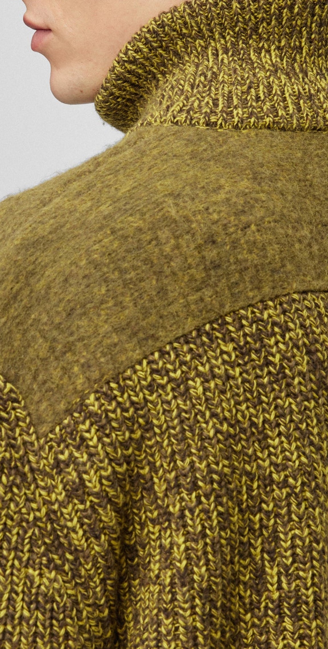Millenium wool blend jumper - Open Green