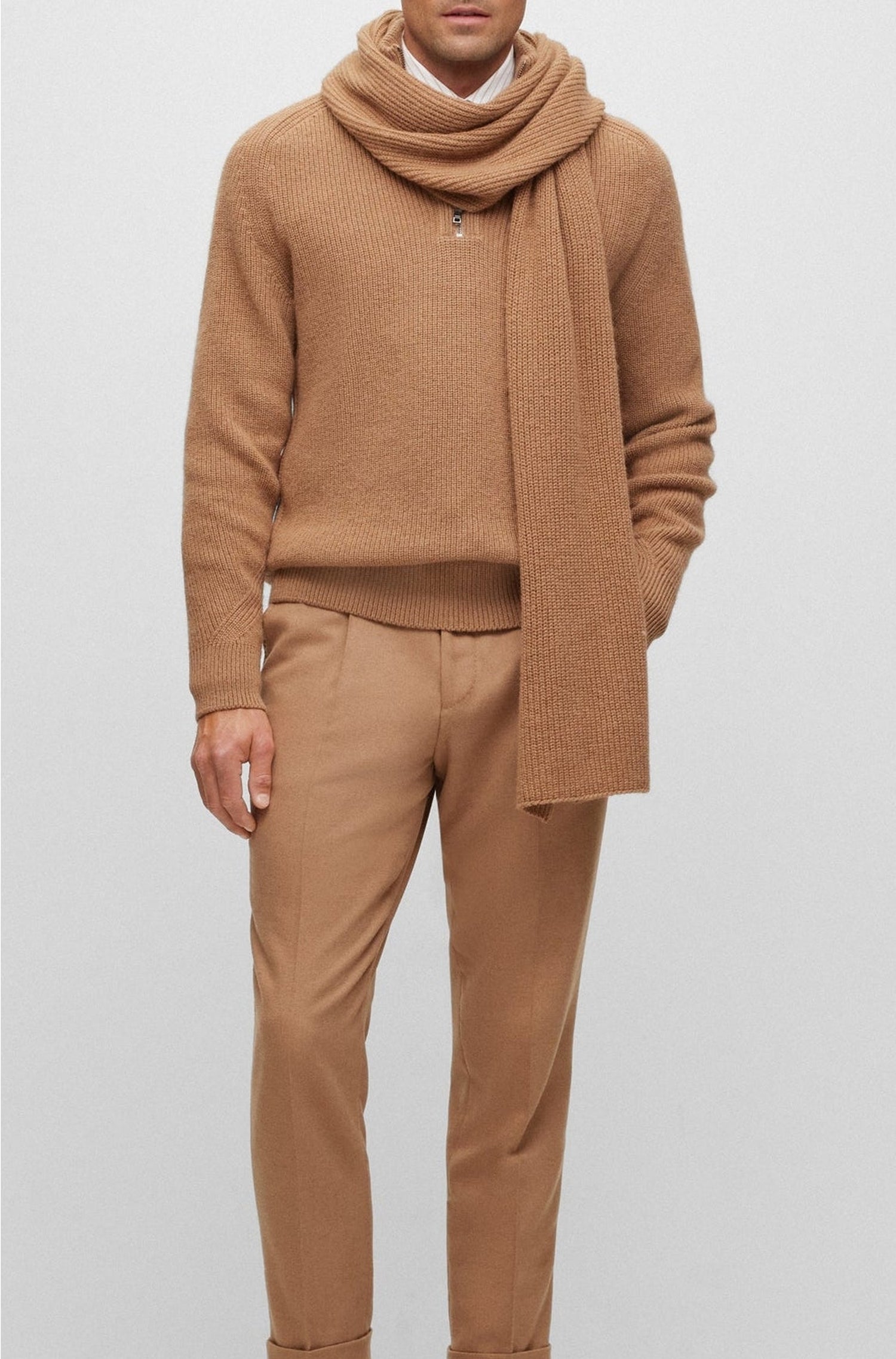 Pull zippé Manto - Medium Beige