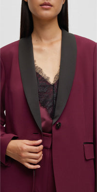 Oversized Jikela blazer - Open Red
