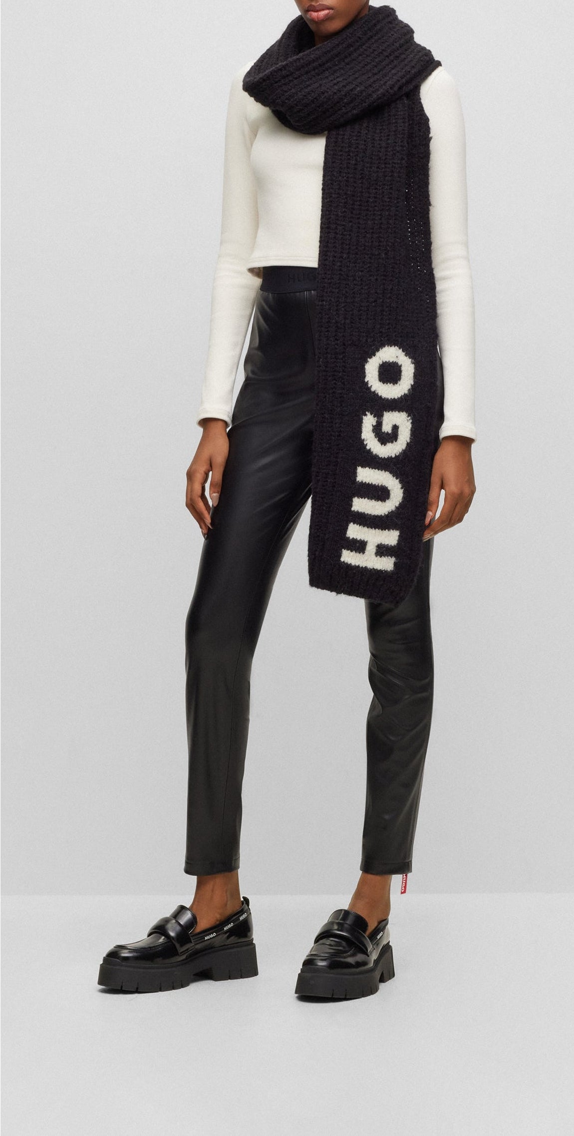 Slogues wool scarf - Black