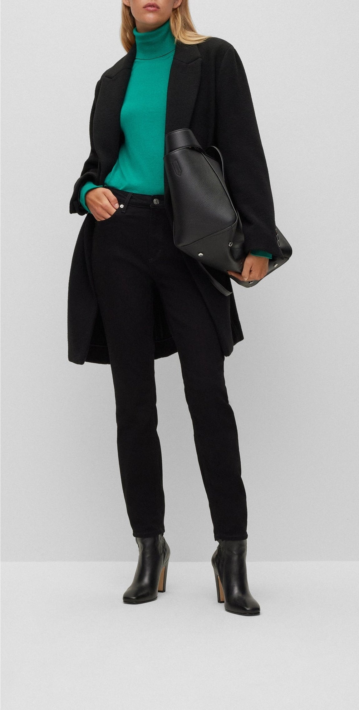 Oversized wool-blend Catop coat - Black