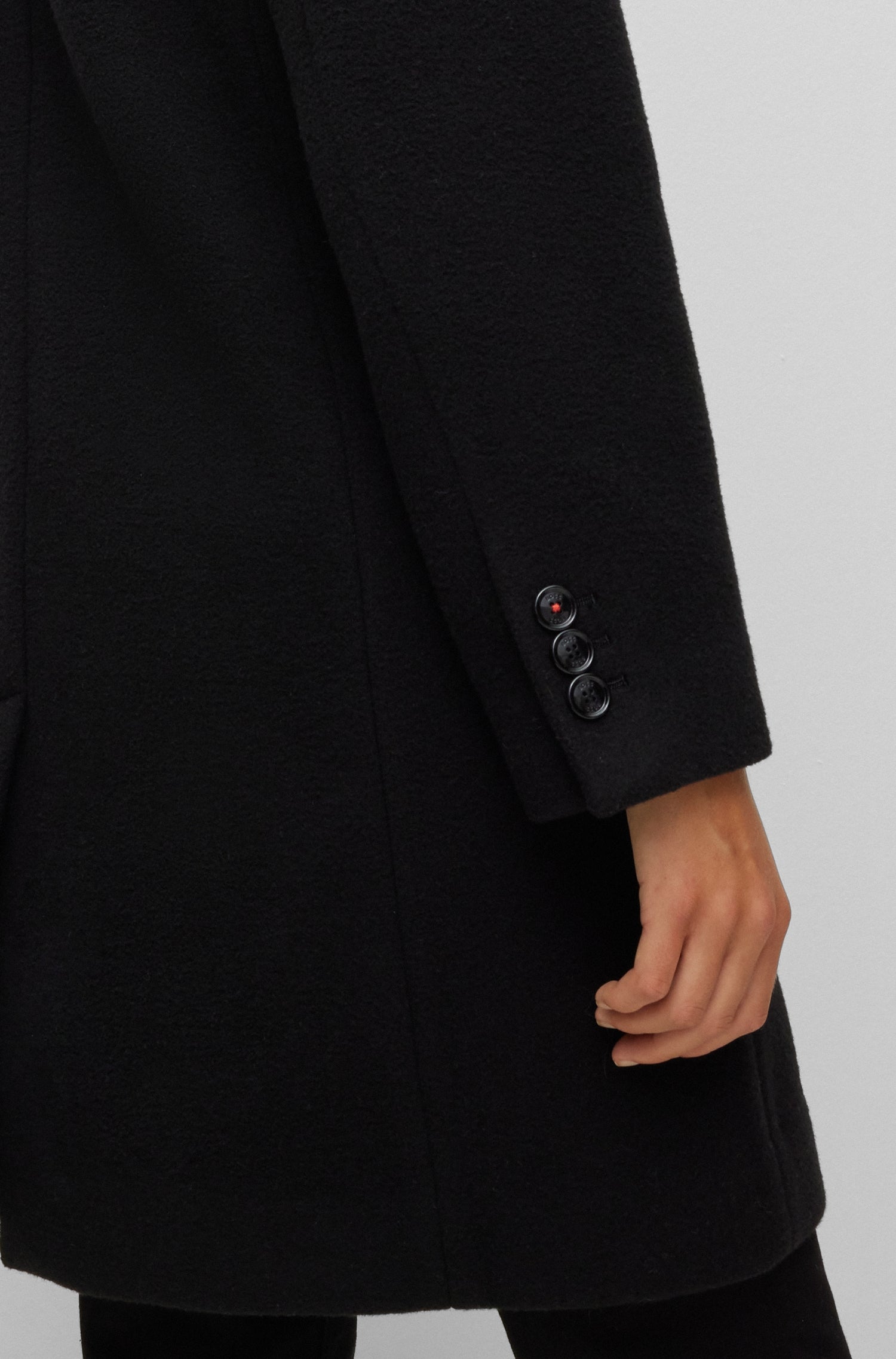 Oversized wool-blend Catop coat - Black