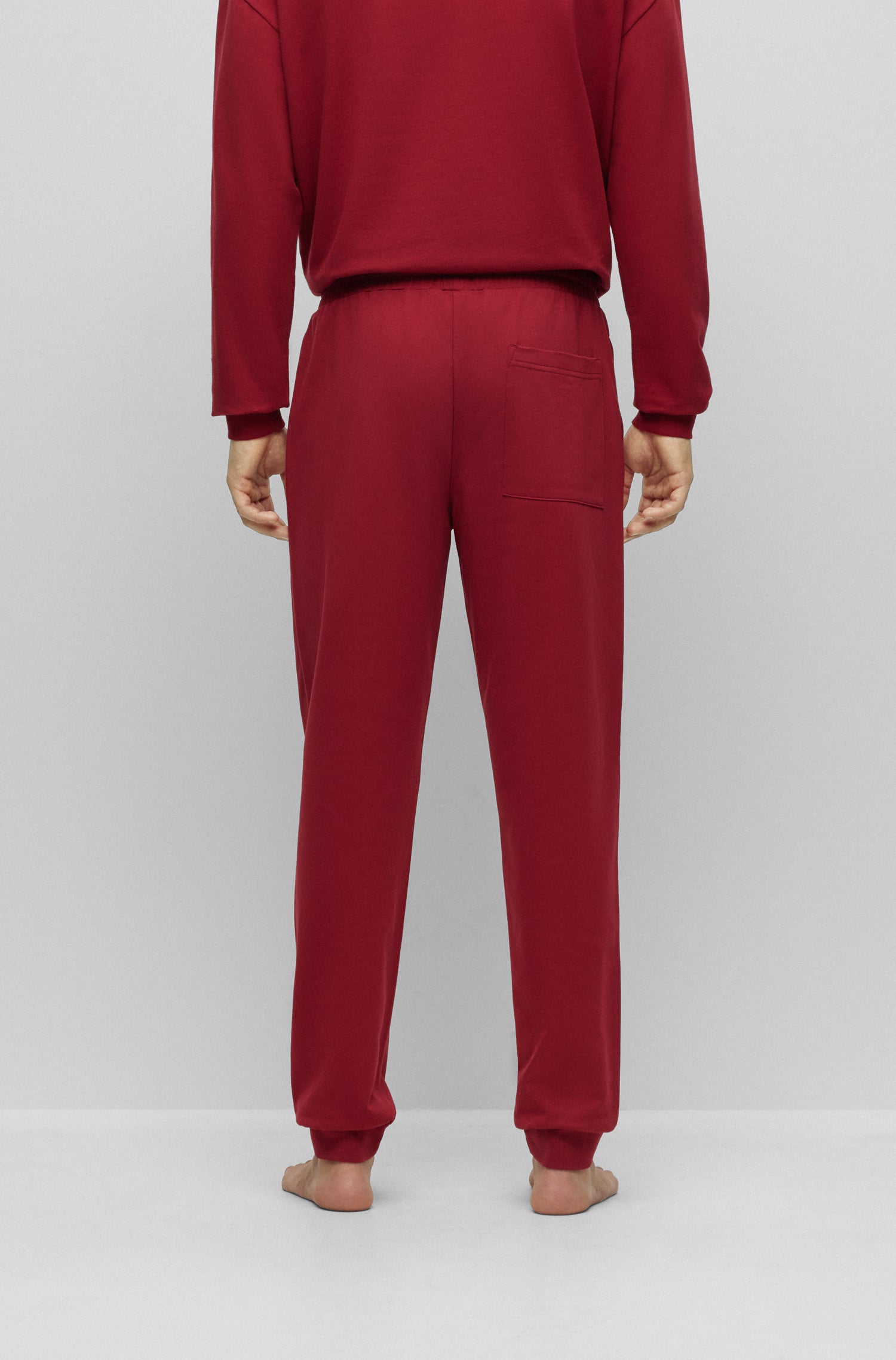 Drawstring jogging trousers - Dark Red