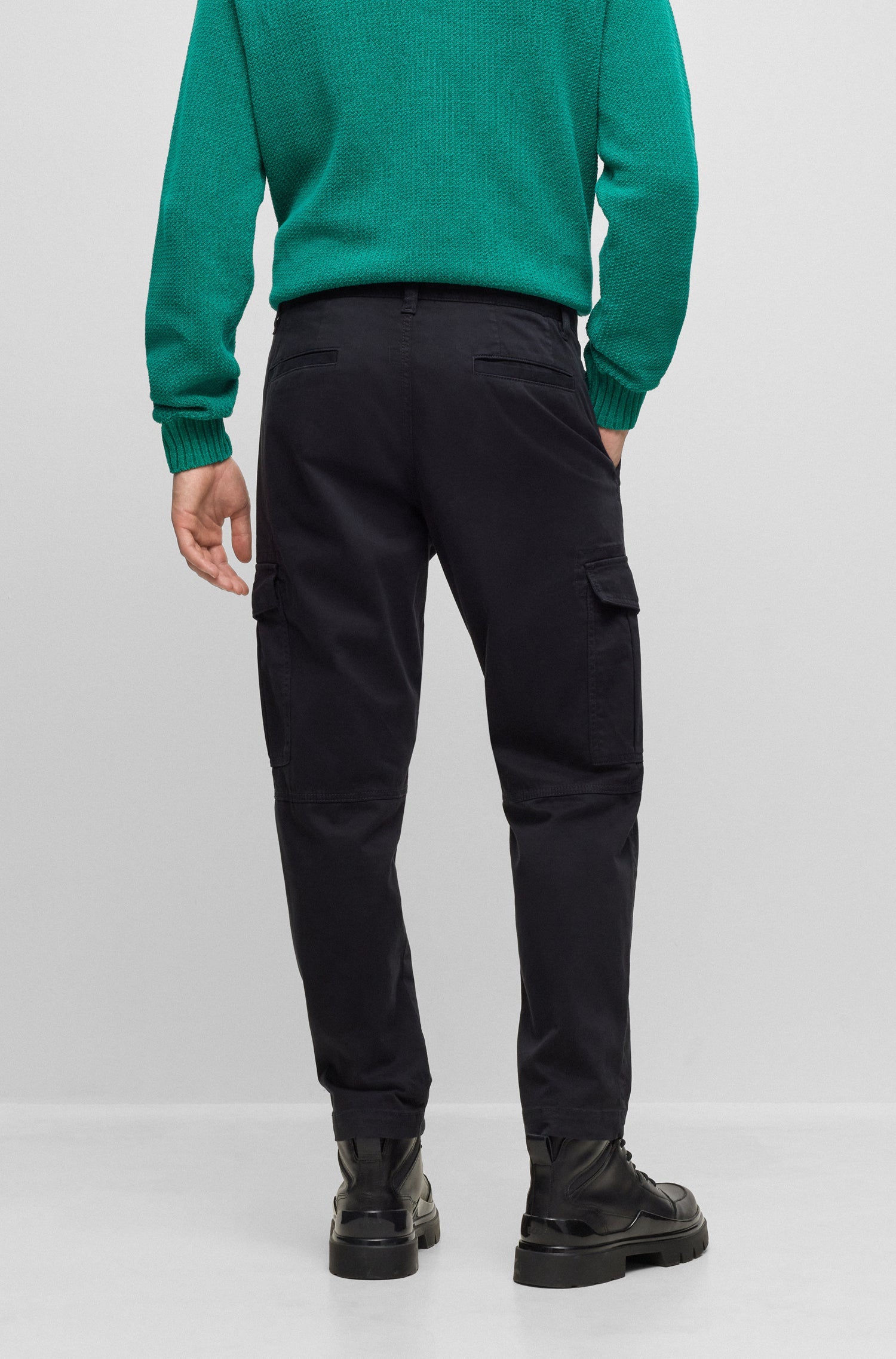 BLACK // CASUAL TROUSERS SISLA-5-CARGO