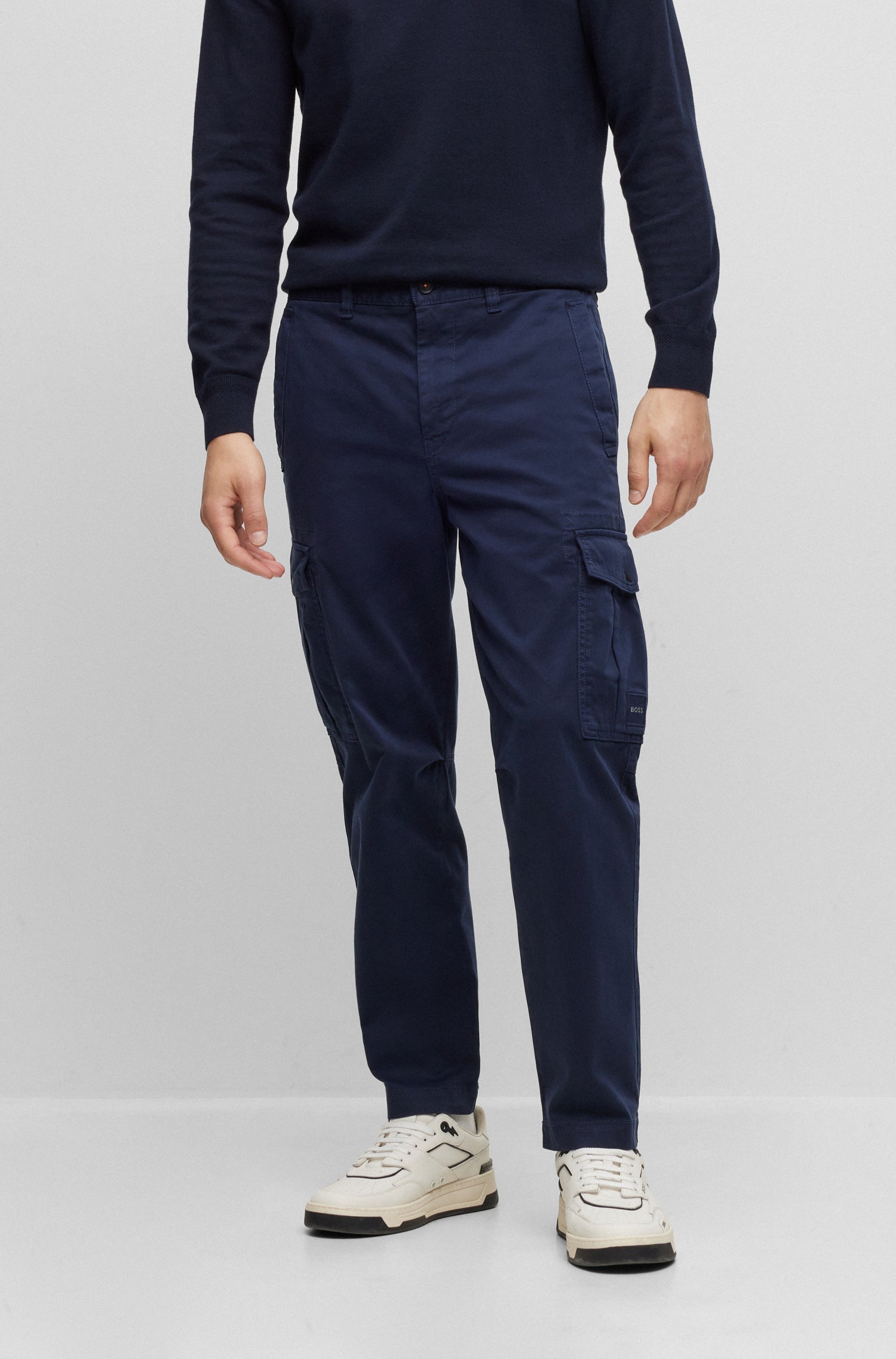 DARK BLUE // CASUAL TROUSERS SISLA-5-CARGO