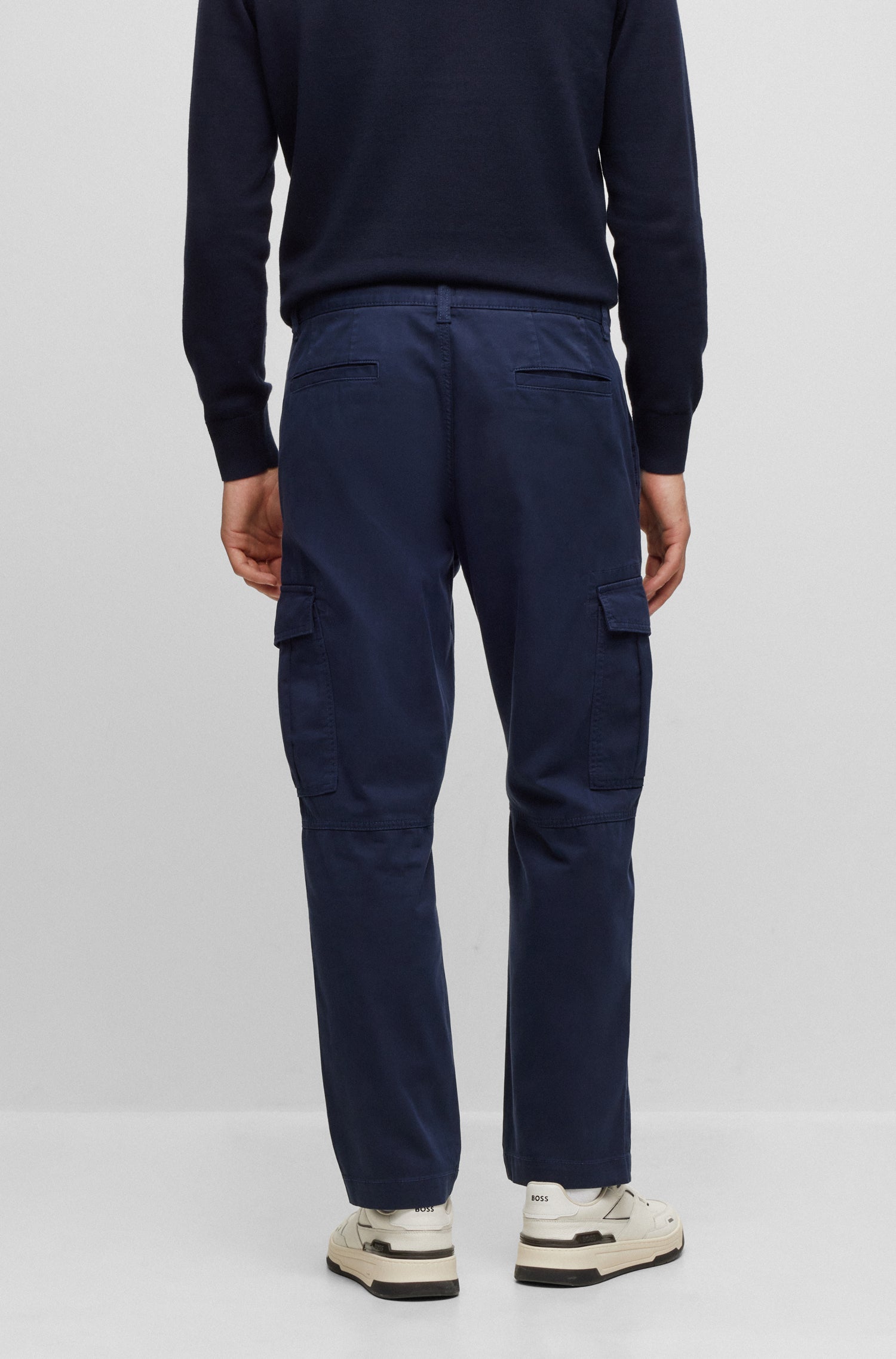 DARK BLUE // CASUAL TROUSERS SISLA-5-CARGO