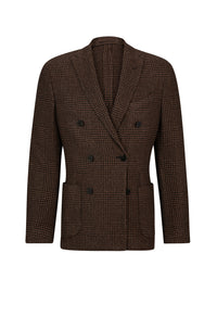 Heston silk blazer - Dark Brown